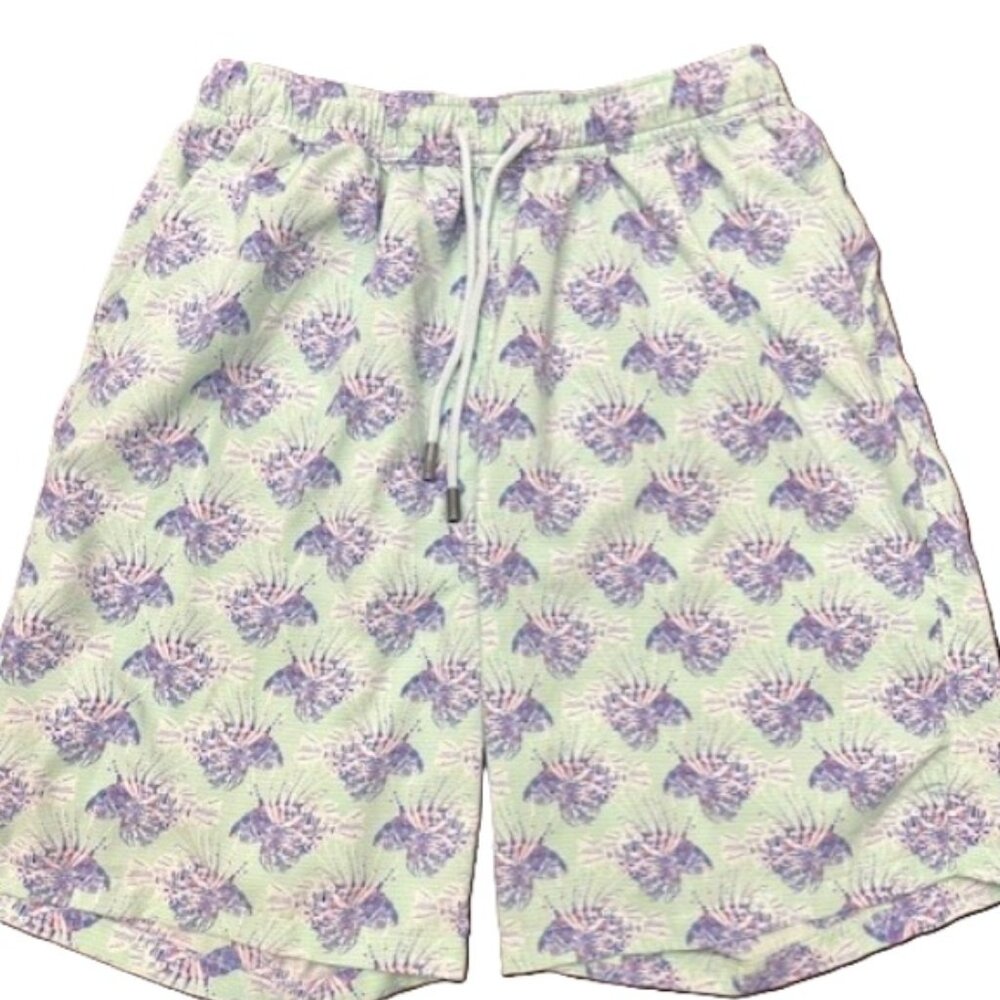 Peter Millar Seaside Collection Swim Trunks Men’s Medium Fish Print